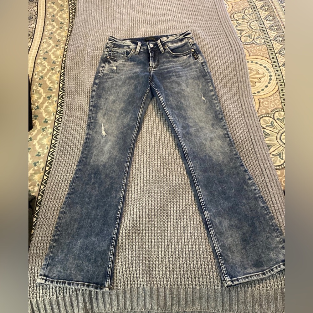 Silver marbled look jean. Size 27 waist 31 length excellent condition